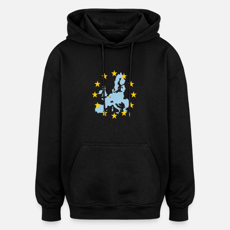UE Belgique (UE Belgique) - Sweat à capuche oversize unisexe - noir