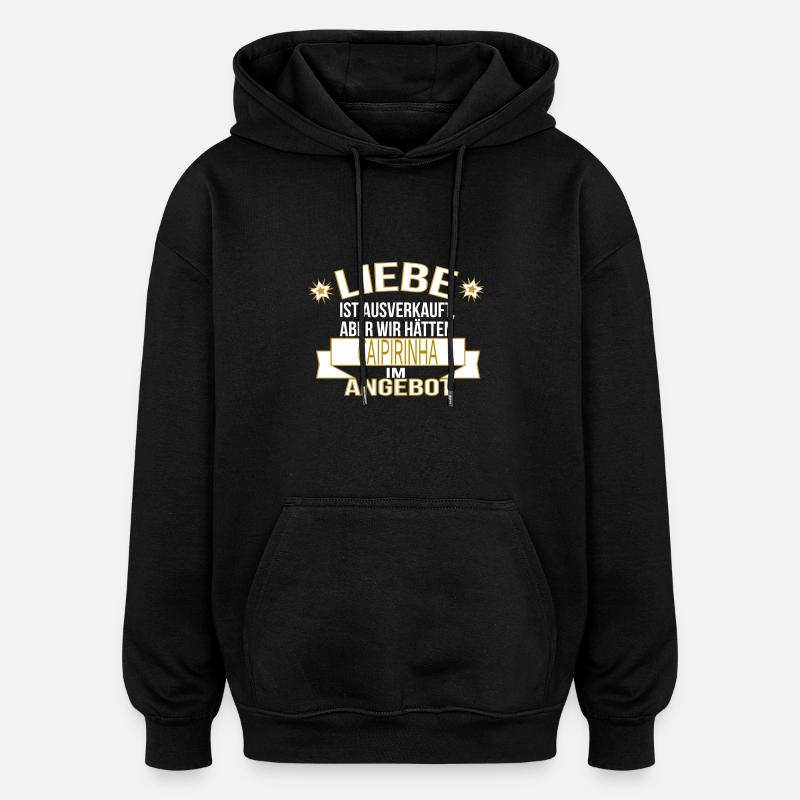 CAIPIRINHA - Oversized Unisex Hoodie - Schwarz