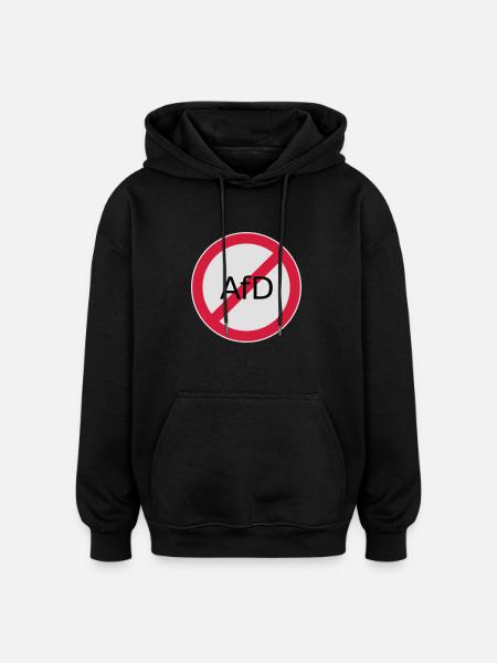 Stop Afd - Oversized Unisex Hoodie - Schwarz