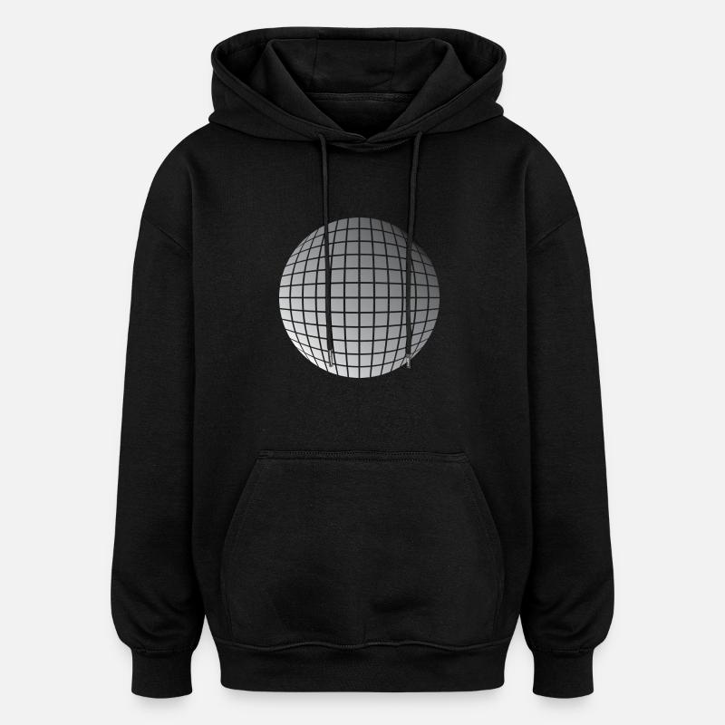 Boule disco - Sweat à capuche oversize unisexe - noir