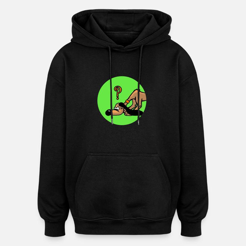 Recherche chien de chien - Sweat à capuche oversize unisexe - noir
