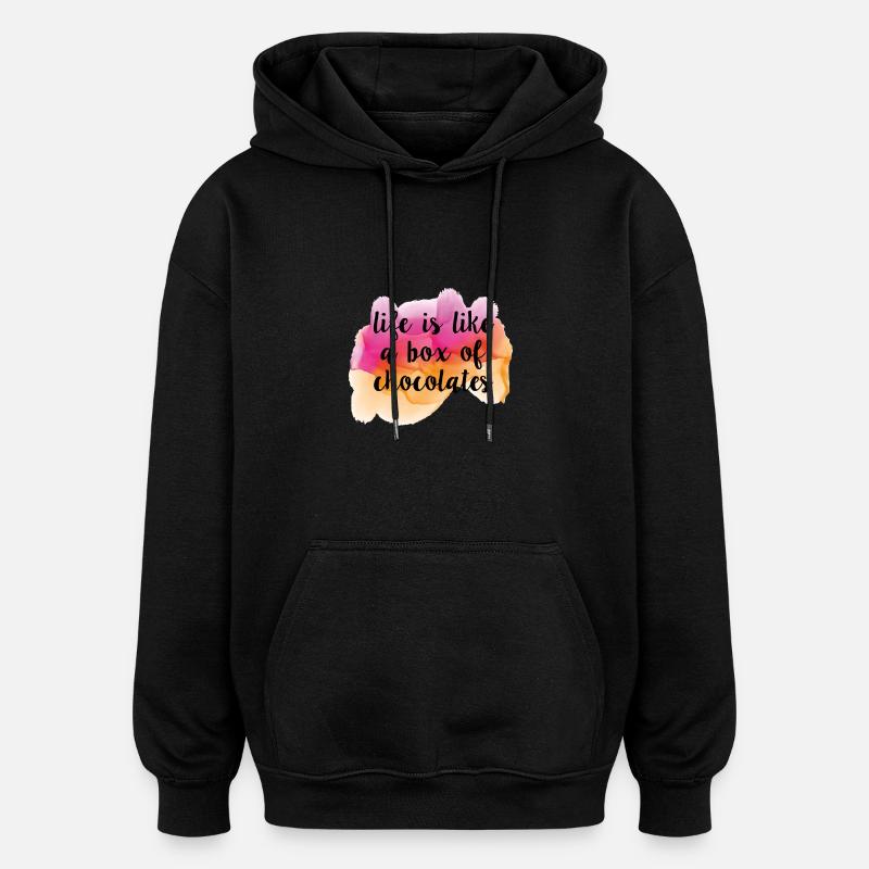 Chocolates - Oversized Unisex Hoodie - Schwarz