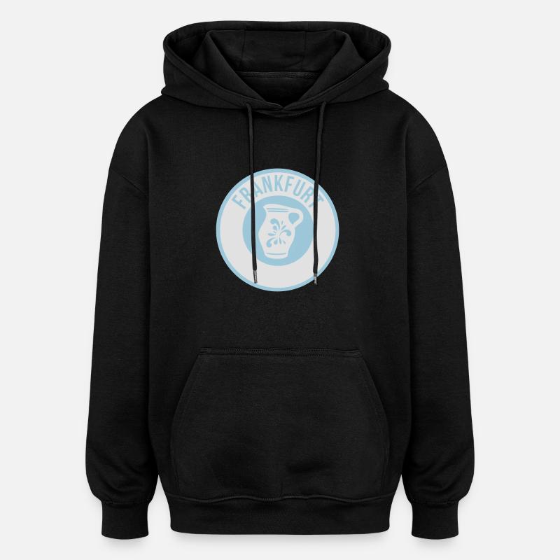 Francfort - Bembel - Sweat à capuche oversize unisexe - noir