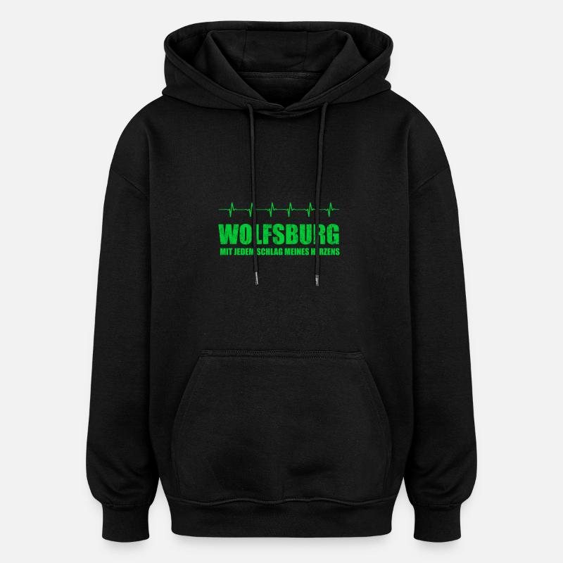 WOLFSBURG-Geschenk - Oversized Unisex Hoodie - Schwarz