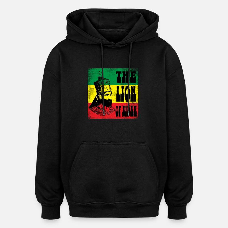 Reggae - Sweat à capuche oversize unisexe - noir