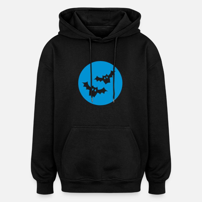 Fledermäuse - Oversized Unisex Hoodie - Schwarz