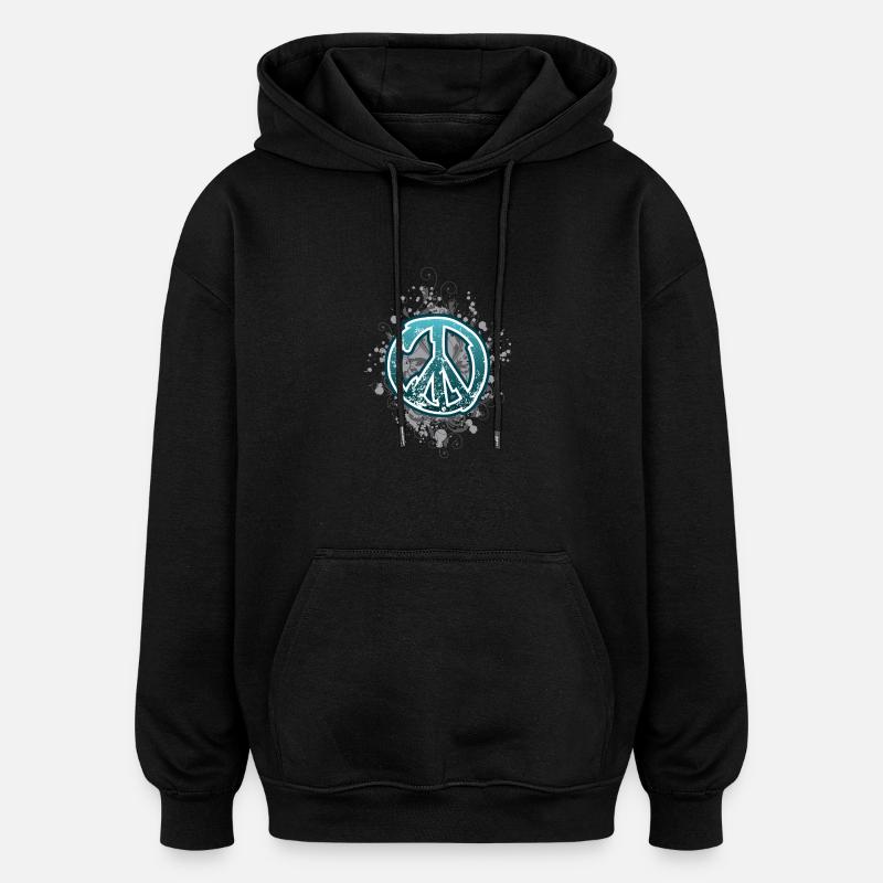 Paix de - Sweat à capuche oversize unisexe - noir