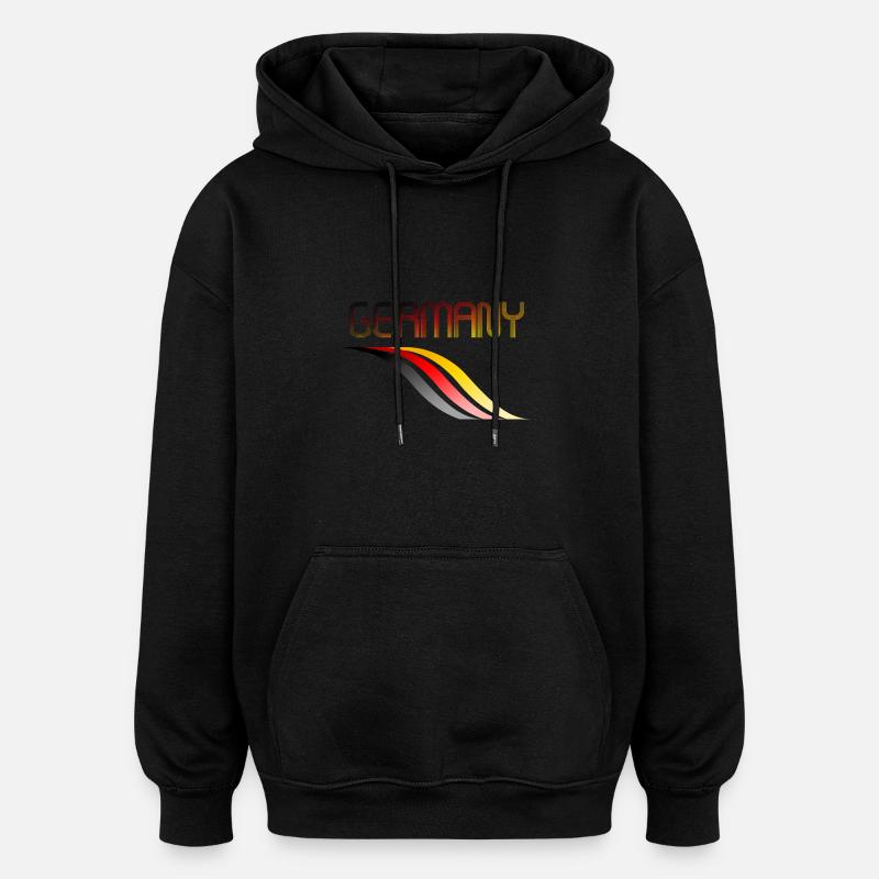 Allemagne 2 - Sweat à capuche oversize unisexe - noir