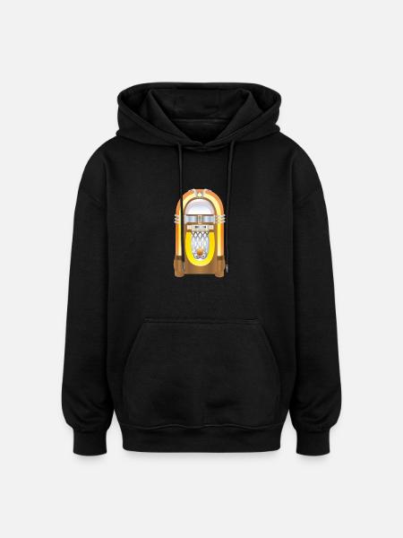 jukebox - Oversized Unisex Hoodie - black