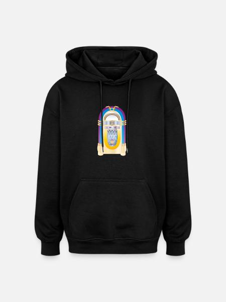 retro jukebox - Oversized Unisex Hoodie - Schwarz