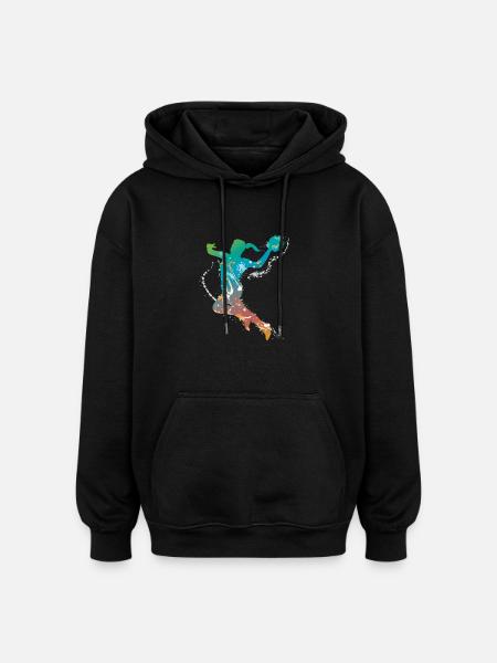 handball female de - Oversized Unisex Hoodie - Schwarz