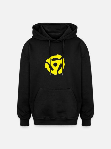 45 RPM spider - Oversized Unisex Hoodie - Schwarz