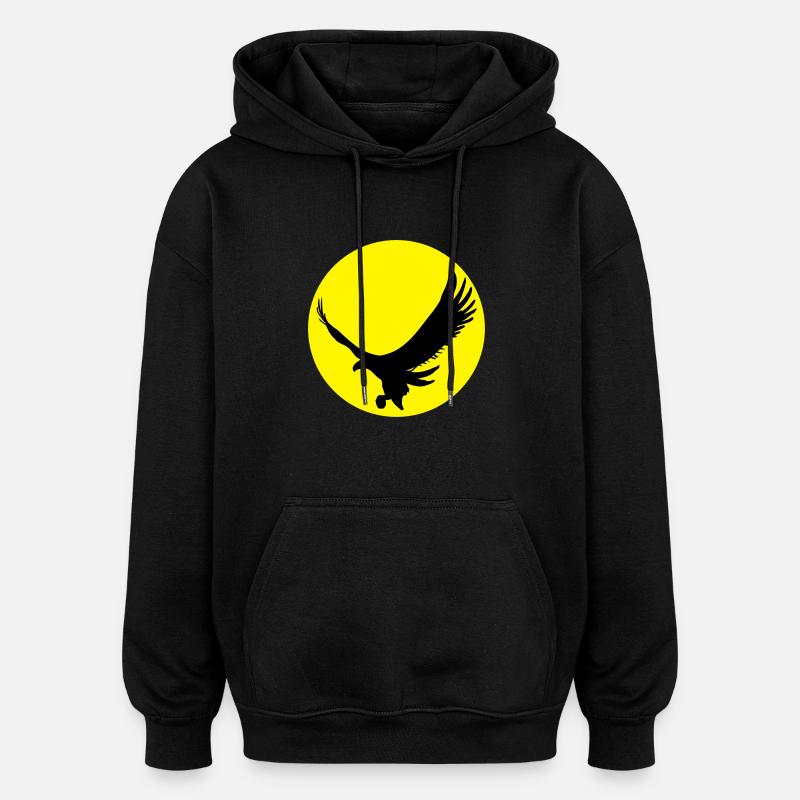 Eagle - Oversized Unisex Hoodie - black
