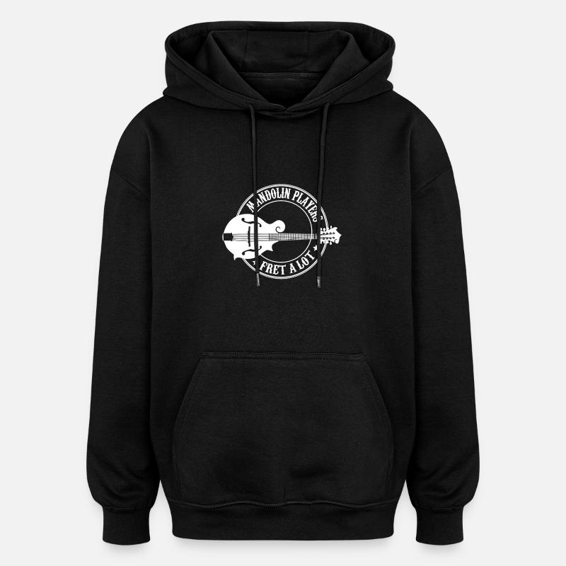 mandolin player - Oversized Unisex Hoodie - black