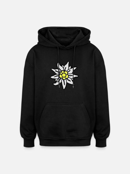 Edelweiss - - Wiesn - - Oversized Unisex Hoodie - black