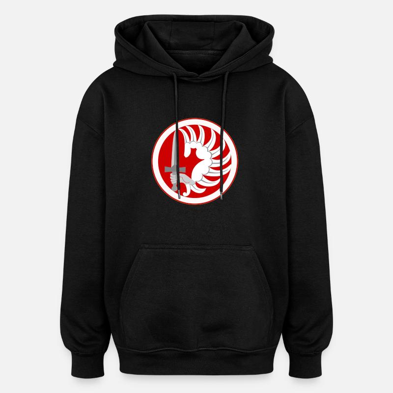insigne para simple - Sweat à capuche oversize unisexe - noir