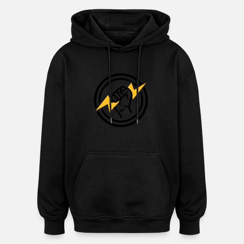 Flash - Oversized Unisex Hoodie - black