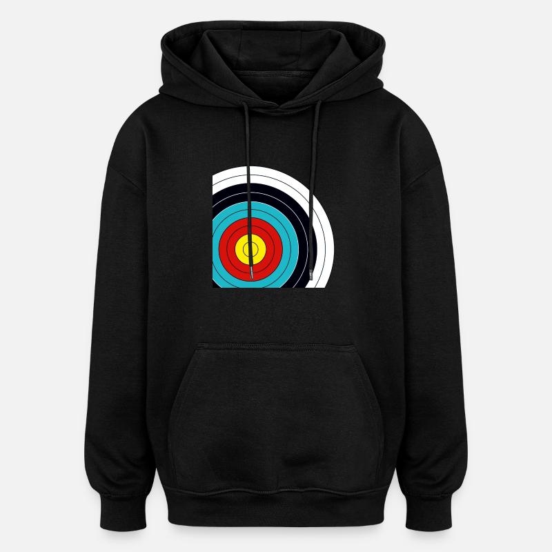 Coupe de tir à l'arc - Sweat à capuche oversize unisexe - noir