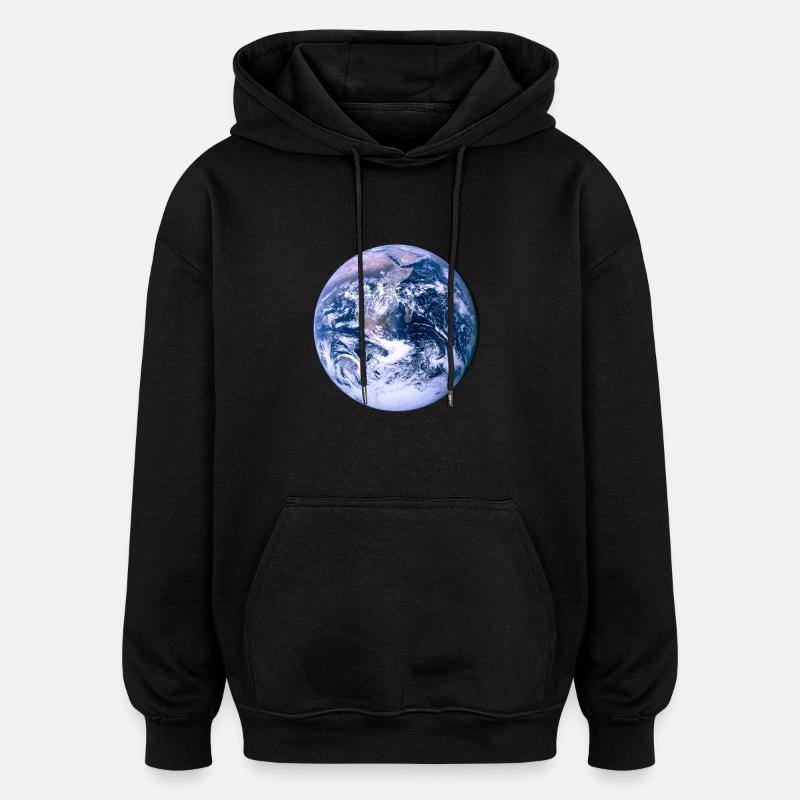 The Blue Marble - Oversized Unisex Hoodie - Schwarz