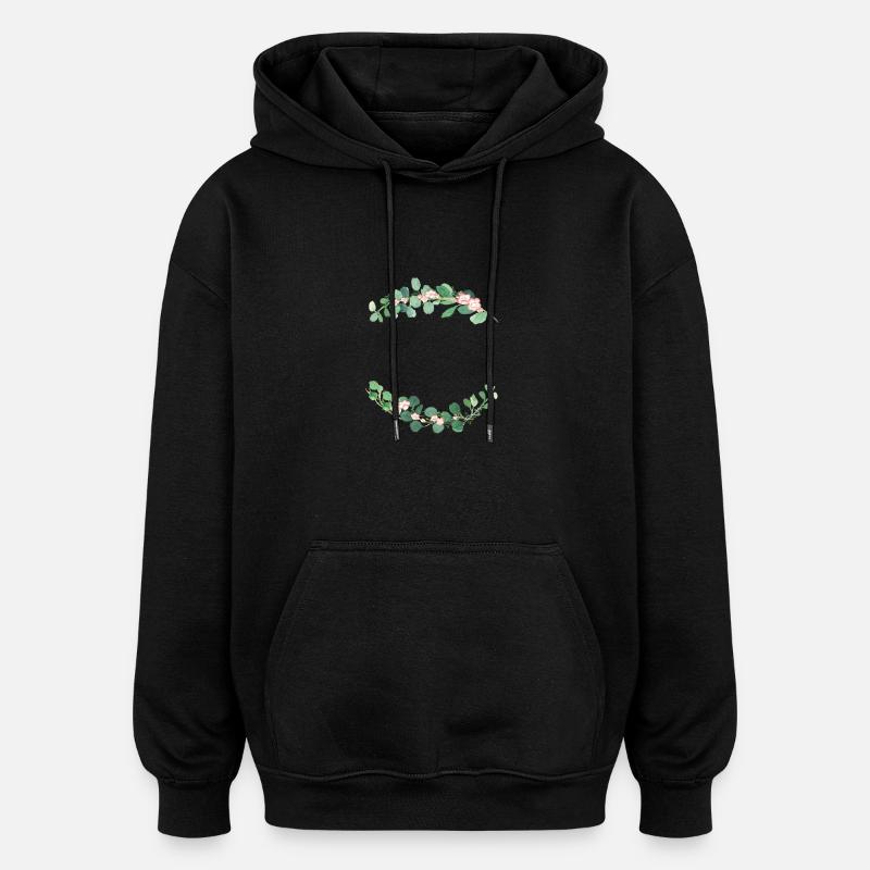 (eukalyptus_wreath) - Oversized Unisex Hoodie - Schwarz