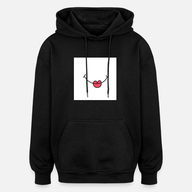 Visage de rire - Sweat à capuche oversize unisexe - noir