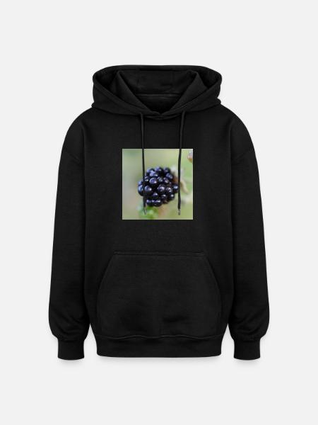Mûre Mûre Baies Fruits - Sweat à capuche oversize unisexe - noir