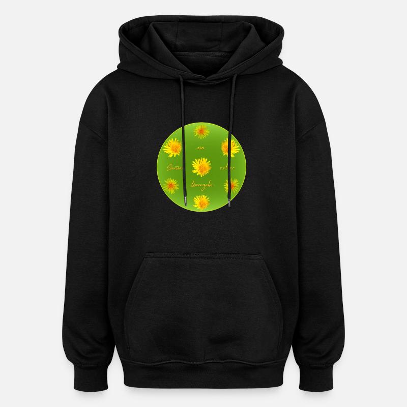 Garten Löwenzahn - Oversized Unisex Hoodie - Schwarz
