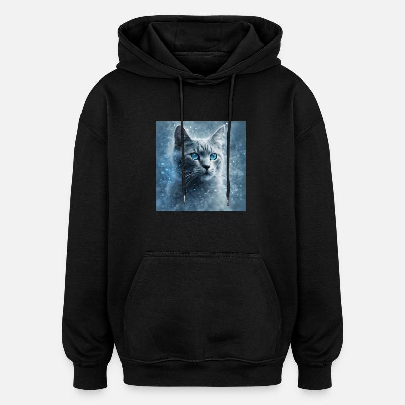 Nébuleuse du Chat - Sweat à capuche oversize unisexe - noir