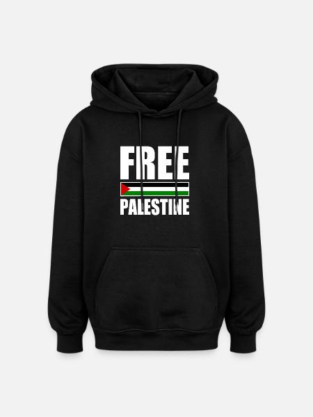 Free palestine - Oversized Unisex Hoodie - black