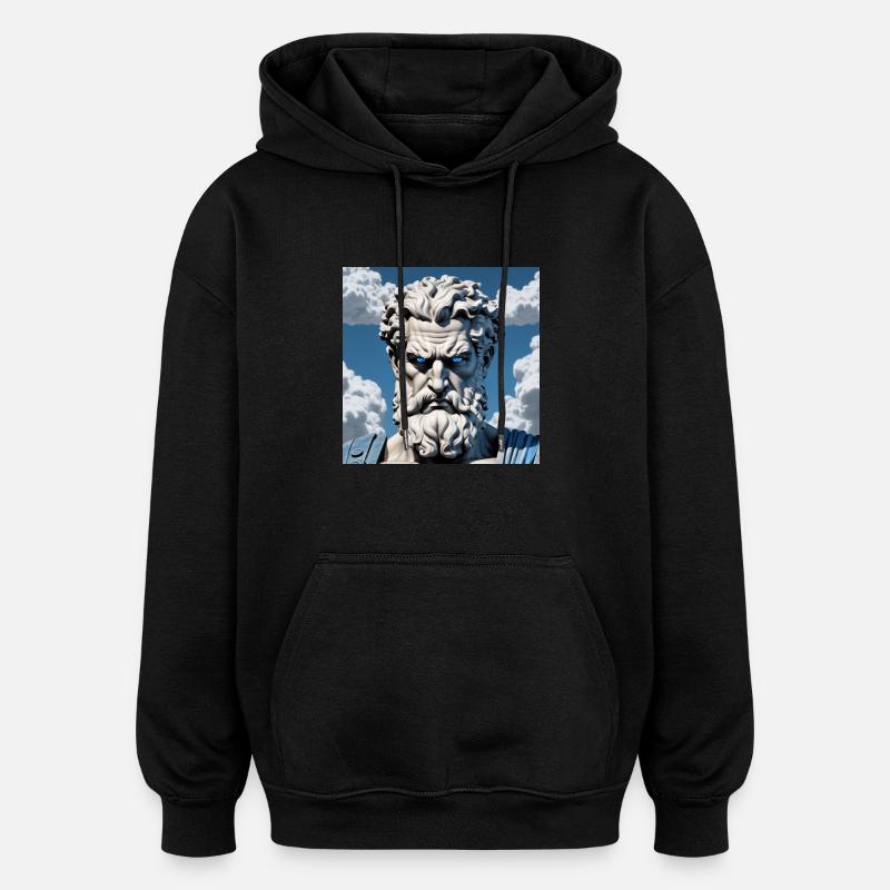 Le mythe de Zeus - Sweat à capuche oversize unisexe - noir