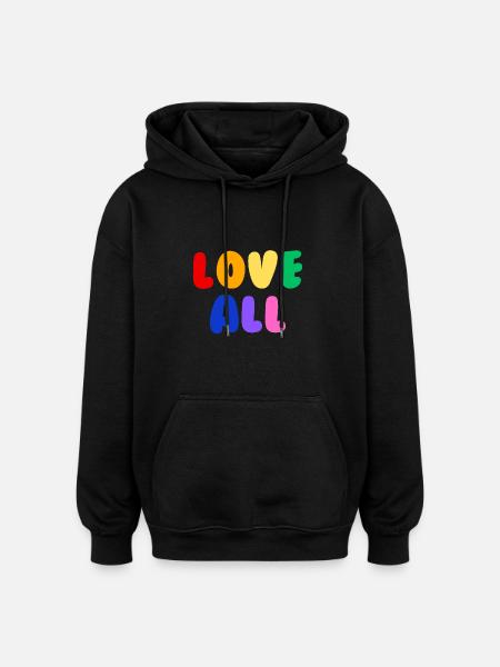 Love all Pride - Oversized Unisex Hoodie - Schwarz