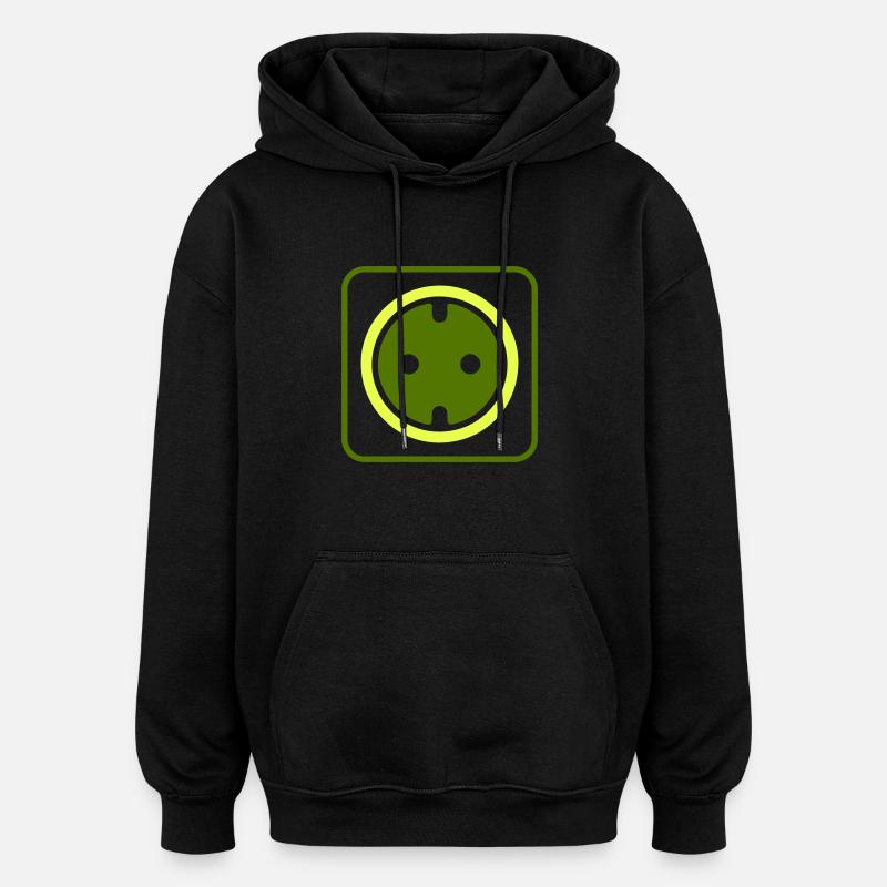 Icône de la prise - Sweat à capuche oversize unisexe - noir