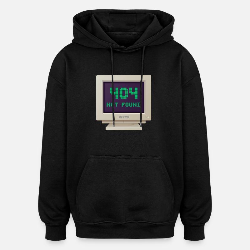 CRT Design - 404 Not found - Oversized Unisex Hoodie - black