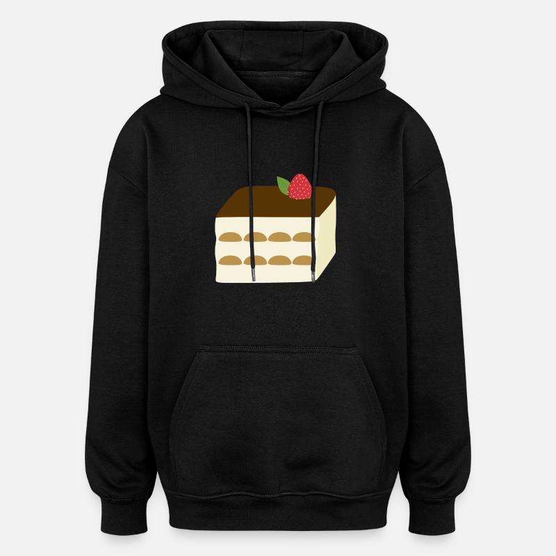Tiramisu - Sweat à capuche oversize unisexe - noir