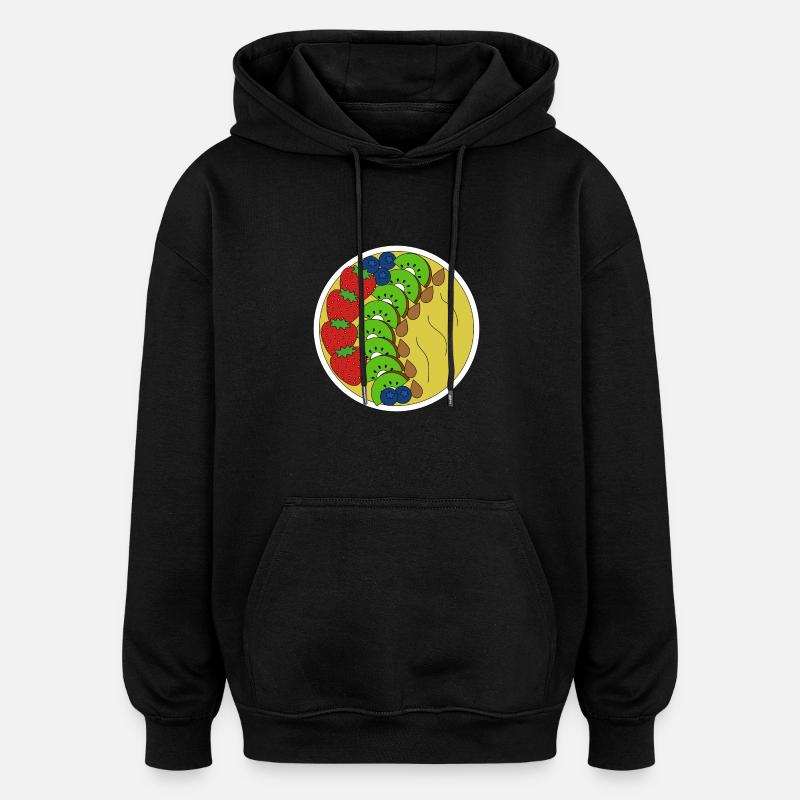 Bol de smoothie - Sweat à capuche oversize unisexe - noir