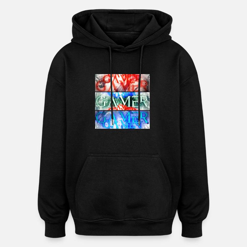 Joueur - Sweat à capuche oversize unisexe - noir