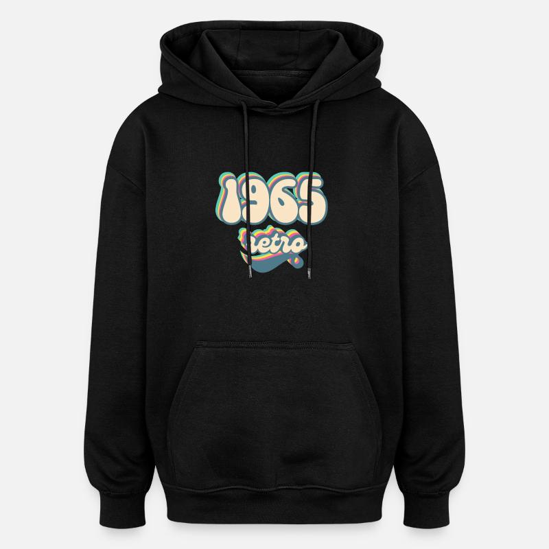 1965 Retro Geschenkidee - Oversized Unisex Hoodie - Schwarz