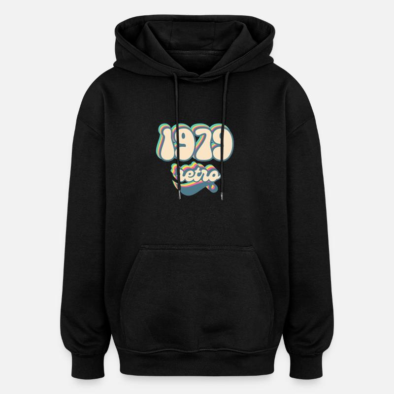 1979 Retro Geschenkidee - Oversized Unisex Hoodie - Schwarz