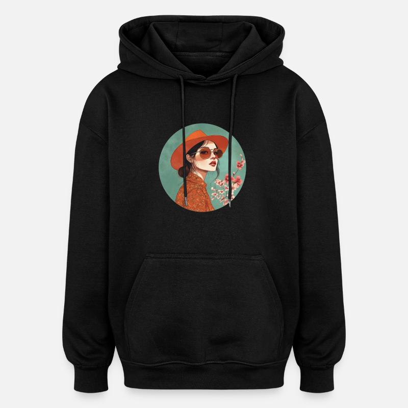 Stylish elegance: Timeless boho chic! - Oversized Unisex Hoodie - black