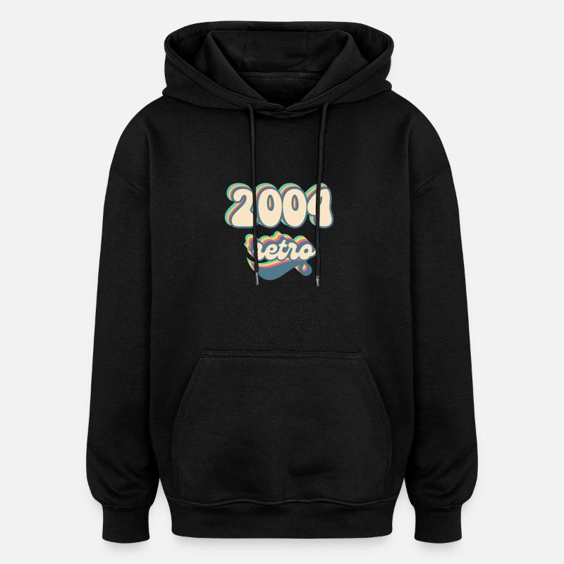 2004 Retro Geschenkidee - Oversized Unisex Hoodie - Schwarz