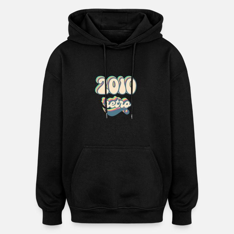 2010 Retro Geschenkidee - Oversized Unisex Hoodie - Schwarz
