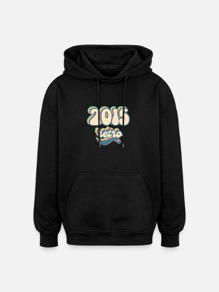 2015 Retro Geschenkidee - Oversized Unisex Hoodie - Schwarz