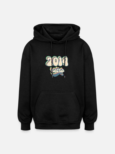 2014 Retro Geschenkidee - Oversized Unisex Hoodie - Schwarz
