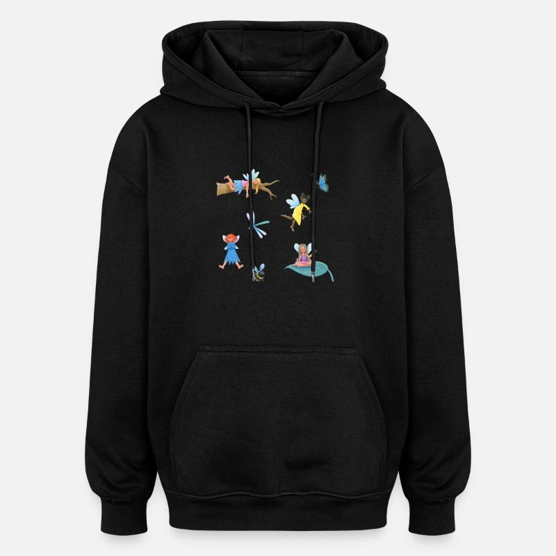 Elfenzauber - Oversized Unisex Hoodie - Schwarz