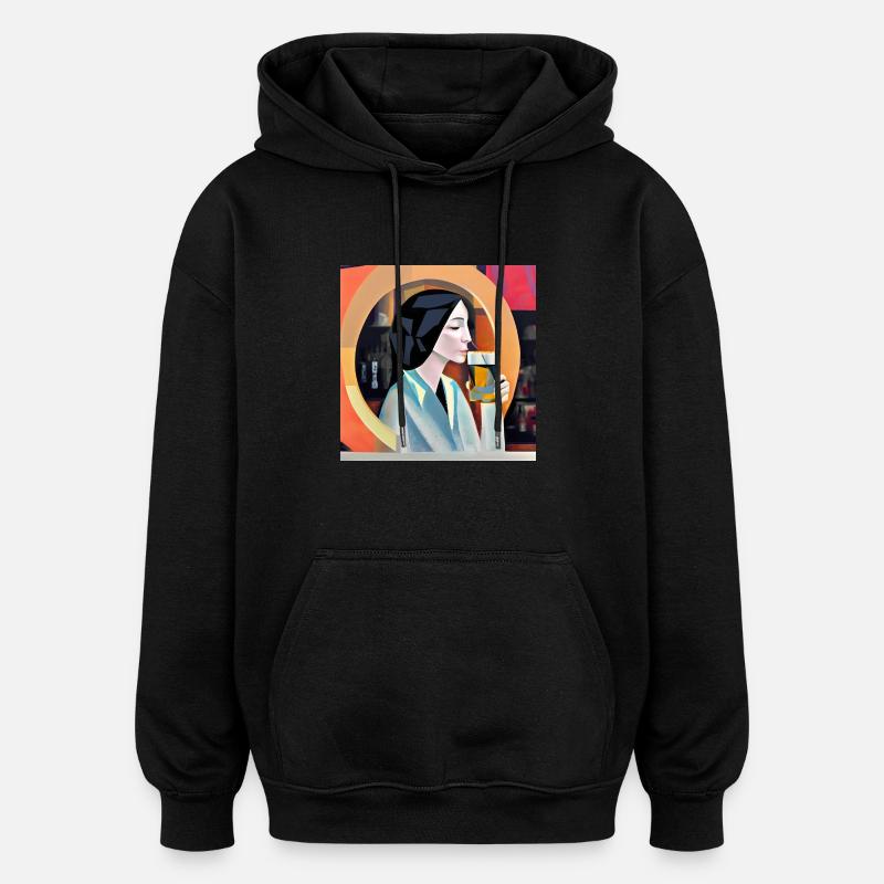 Auffrischen - Oversized Unisex Hoodie - Schwarz