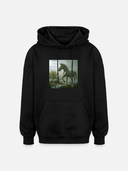 Wilde Freiheit - Oversized Unisex Hoodie - Schwarz