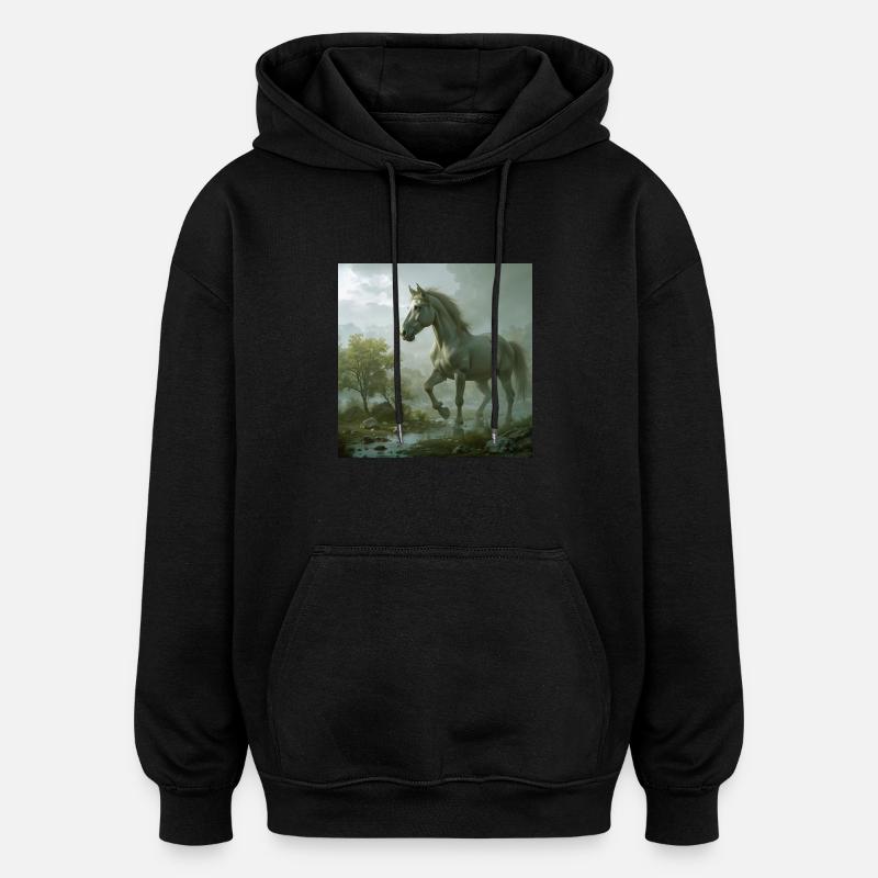 Liberté sauvage - Sweat à capuche oversize unisexe - noir