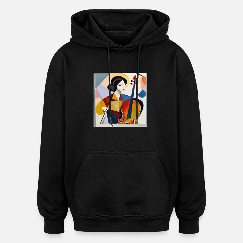 Artiste à l’œuvre - Sweat à capuche oversize unisexe - noir