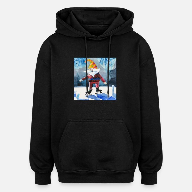 Die Wunder des Winters - Oversized Unisex Hoodie - Schwarz