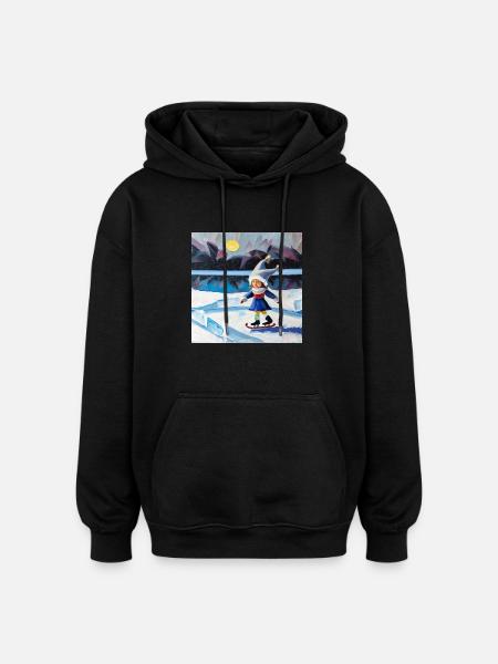 The miracle of winter - Oversized Unisex Hoodie - black